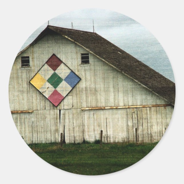 Only Memories, A Barn That Once Was Classic Round Sticker (Front)