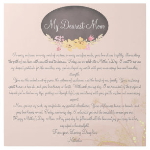 Only Mom's Love Words to Mom Gallery Wrap