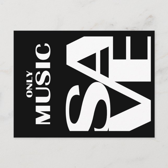 Only Music Save. Postcard (Front)