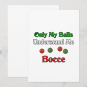 Only My Balls Understand Me. Bocce. (Front/Back)