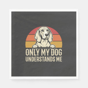Only My Dog Understands Me Vintage Dog Napkins