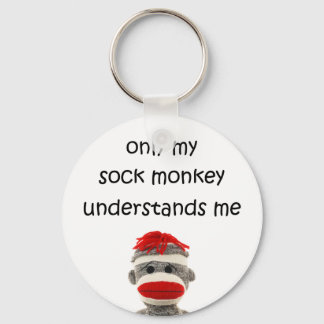 Only My Sock Monkey Understands Me Keychain