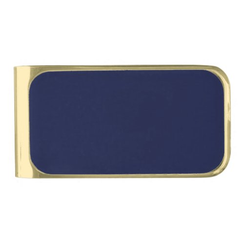 Only navy blue gorgeous solid color OSCB13 Gold Finish Money Clip