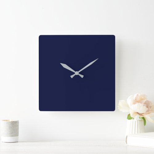 Only navy blue gorgeous solid color OSCB13 Square Wall Clock