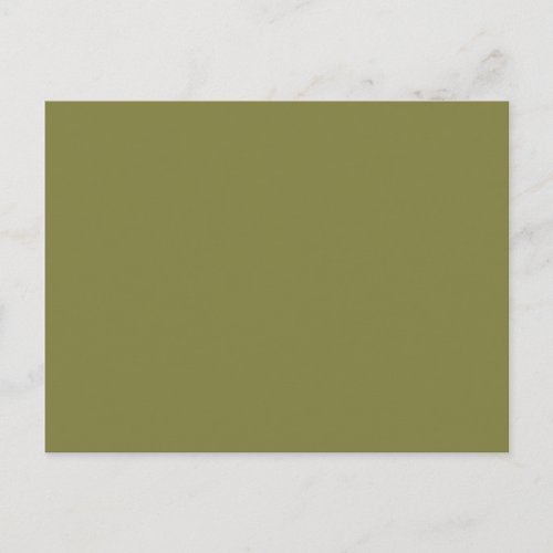 Only olive green cool solid color OSCB24 Postcard