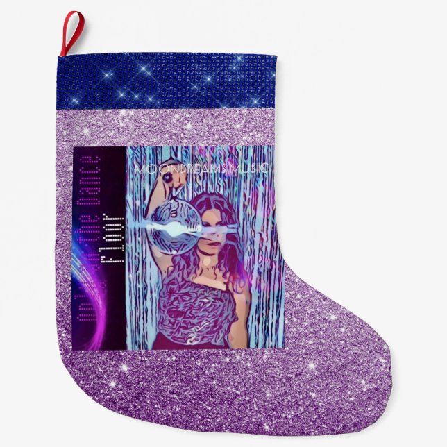 Only on the Dance Floor  Large Christmas Stocking (Front)
