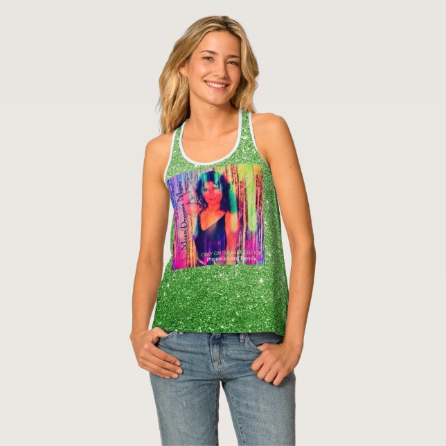 Only on the Dance Floor Remix Green Tank Top (Front Full)