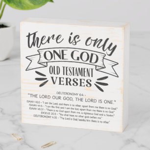 Only One God – Old Testament Bible Verses Wooden Box Sign