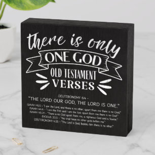 Only One God – Old Testament Bible Verses Wooden Box Sign