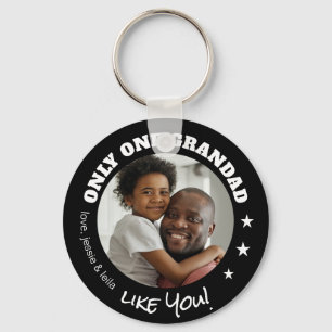 Only One Grandad Like You Photo Fathers Day Black Keychain