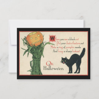 Only One Life To Live Vintage Halloween Invitation