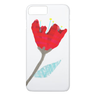 Only one red flower alone iPhone 8 plus/7 plus case