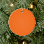 Only Orange And Yellow Solid Color Ceramic Ornament at Zazzle