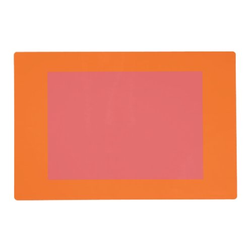 Only orange coral pink panel placemat