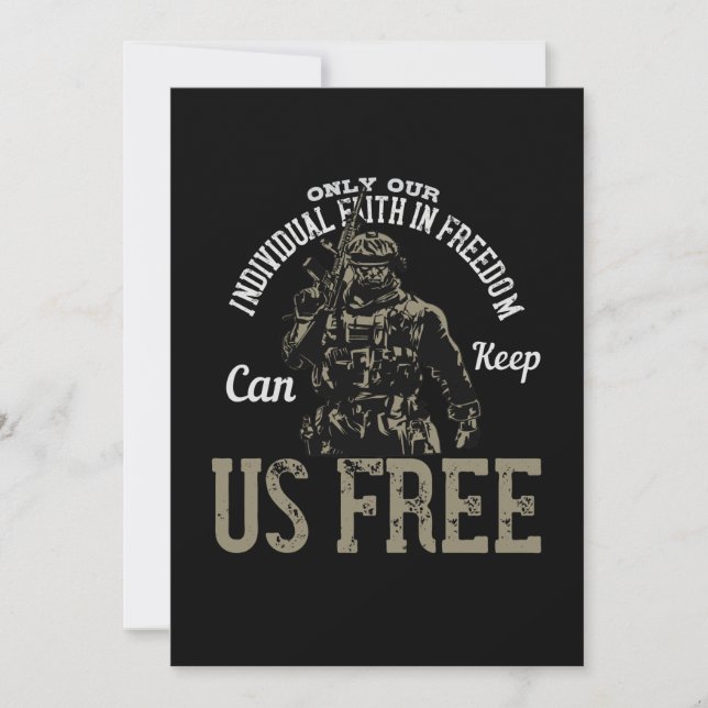 Only Our Individual Faith In Freedom Save The Date (Front)