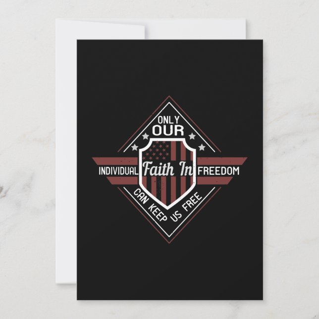 Only Our Individual Faith In Freedom Save The Date (Front)