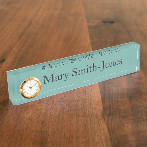 Only pale jade mint green solid color OSCB01 Name Plate