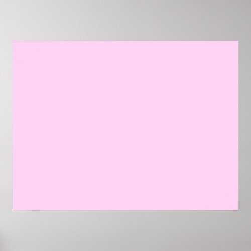 Only pale pink pretty pastel solid color OSCB14 Poster