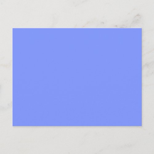 Only periwinkle blue elegant solid color OSCB32 Postcard