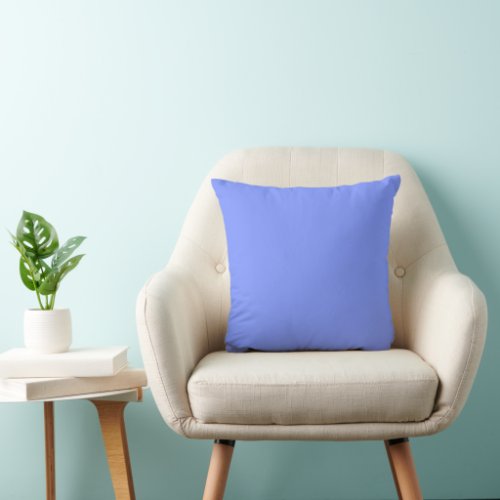 Only periwinkle blue elegant solid color OSCB32 Throw Pillow