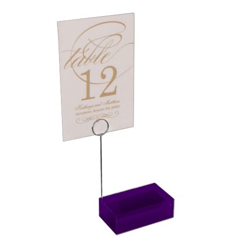 Only purple deep cool solid color OSCB15 Table Card Holder