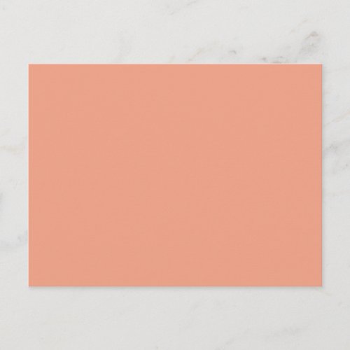 Only salmon pink pretty solid color OSCB17 Postcard