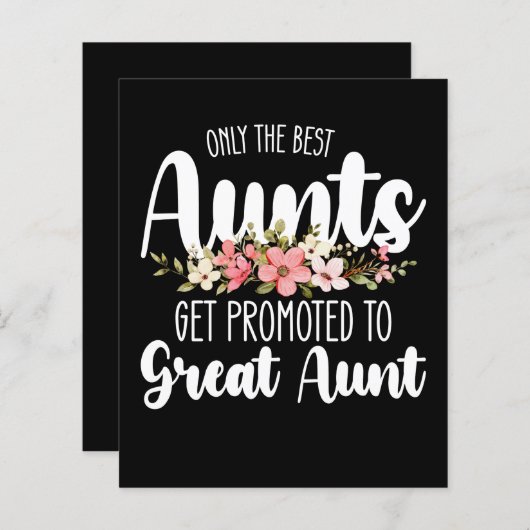 Only The Best Aunts Get Promoted To Great Aunt (Front/Back)
