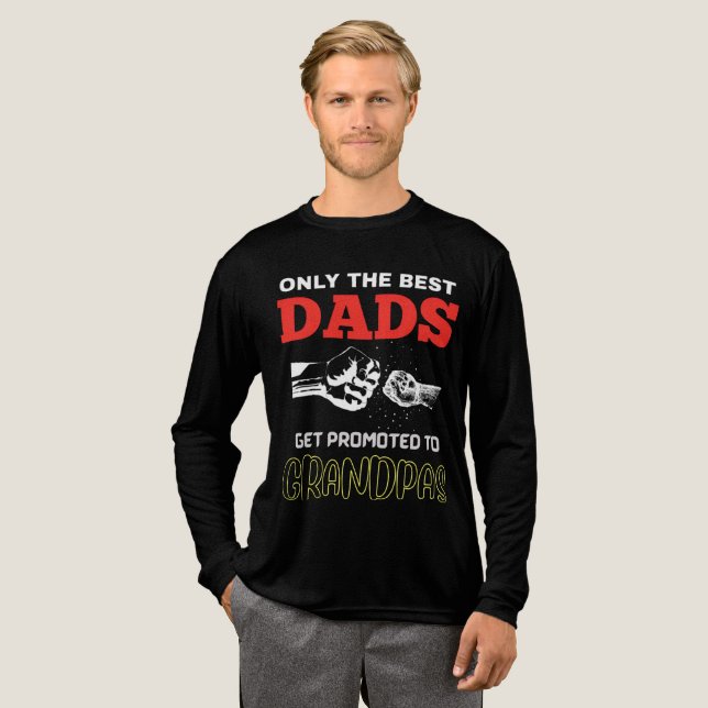 Only the Best Dads – Fist Fist Bump  Tri-Blend Shirt (Full Front)