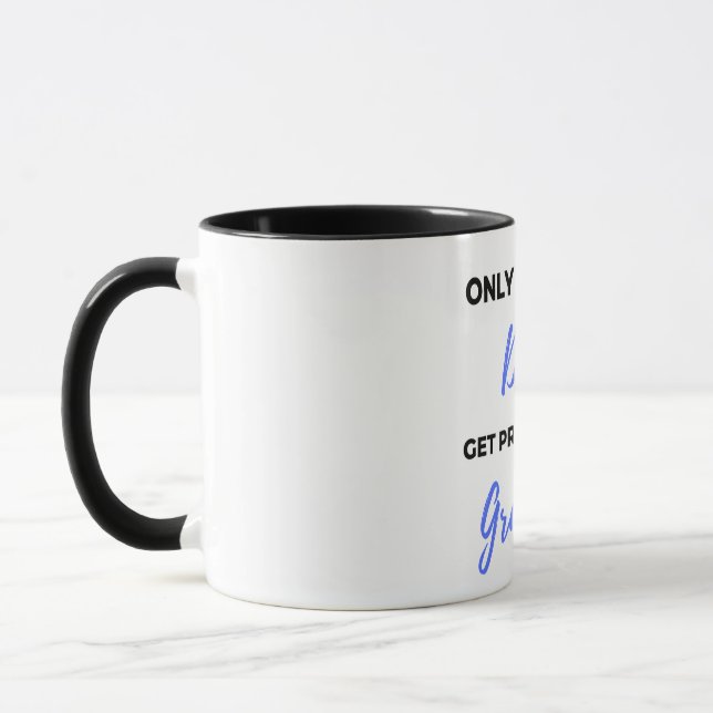 Only The Best Dads Get Promoted To Grandpa black Mug (Left)