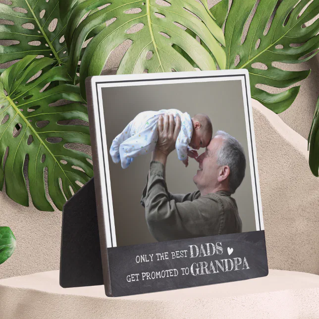 Sottobicchiere Umoristico In MDF: 'Only The Best Dads Get Promoted To Grandpa' Finitura Lucida 9x9 Cm