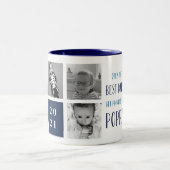 Only the Best Dads Get Promoted to Poppy Photo Two-Tone Coffee Mug (Center)