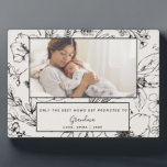 Only the Best Moms get Promoted Mother's Day Plaque<br><div class="desc">Celebrate a first Mother's day for the new grandma with this beautiful blush pink and black botanical photo design, featuring 'Happy Mother's Day' in hand lettered text. All text fields can be edited, so Grandma can be changed to Nana, or Gigi, or Abuela, as needed. Copyright Anastasia Surridge Designs, all...</div>