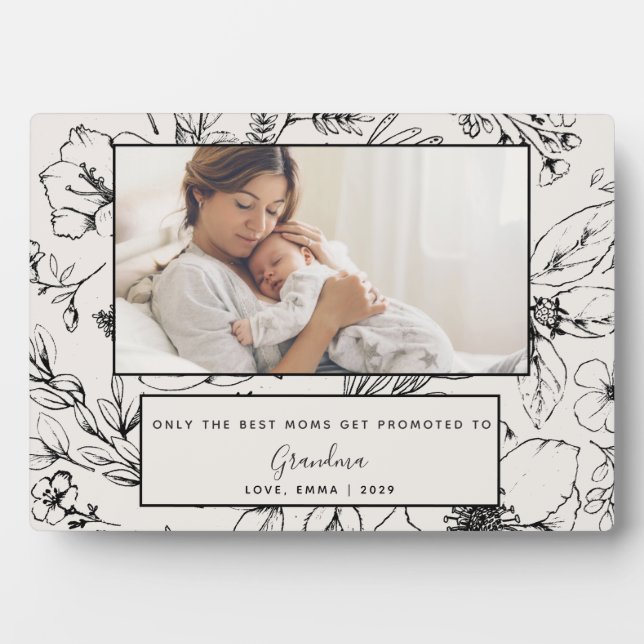 Only the Best Moms get Promoted Mother's Day Plaque (Front)