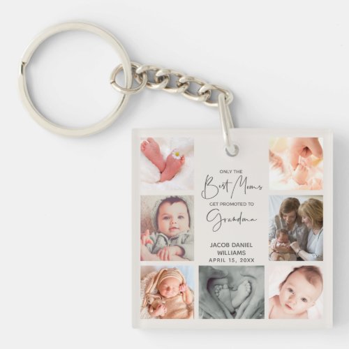 Only the Best Moms Get Promoted to Grandma 8 Photo Keychain