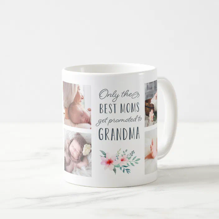 Gifts for Grandma Best Grandma Ever Cute Coffee Mug Granny Tea Cup Purple Heart 