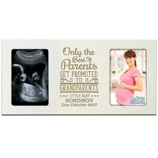 Only the Best Parents Ivory Wooden Photo Frame (Front)