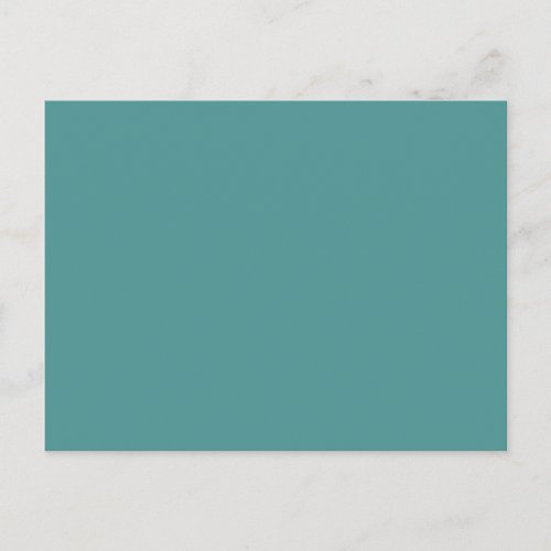 Only turquoise cool dark cyan seafoam solid OSCB42 Postcard