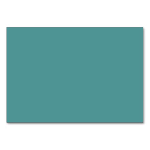 Only turquoise cool dark cyan seafoam solid OSCB42 Table Number