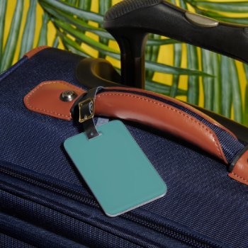 Only Turquoise Gorgeous Seafoam Solid Color Oscb42 Luggage Tag by HEViFineArt at Zazzle