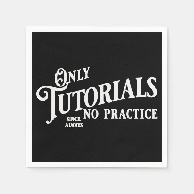 Only tutorials, no practice napkins (Front)