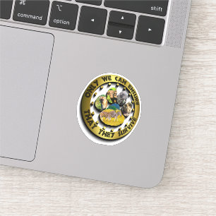 Only We Can Wildlife Footprint Collage Sticker