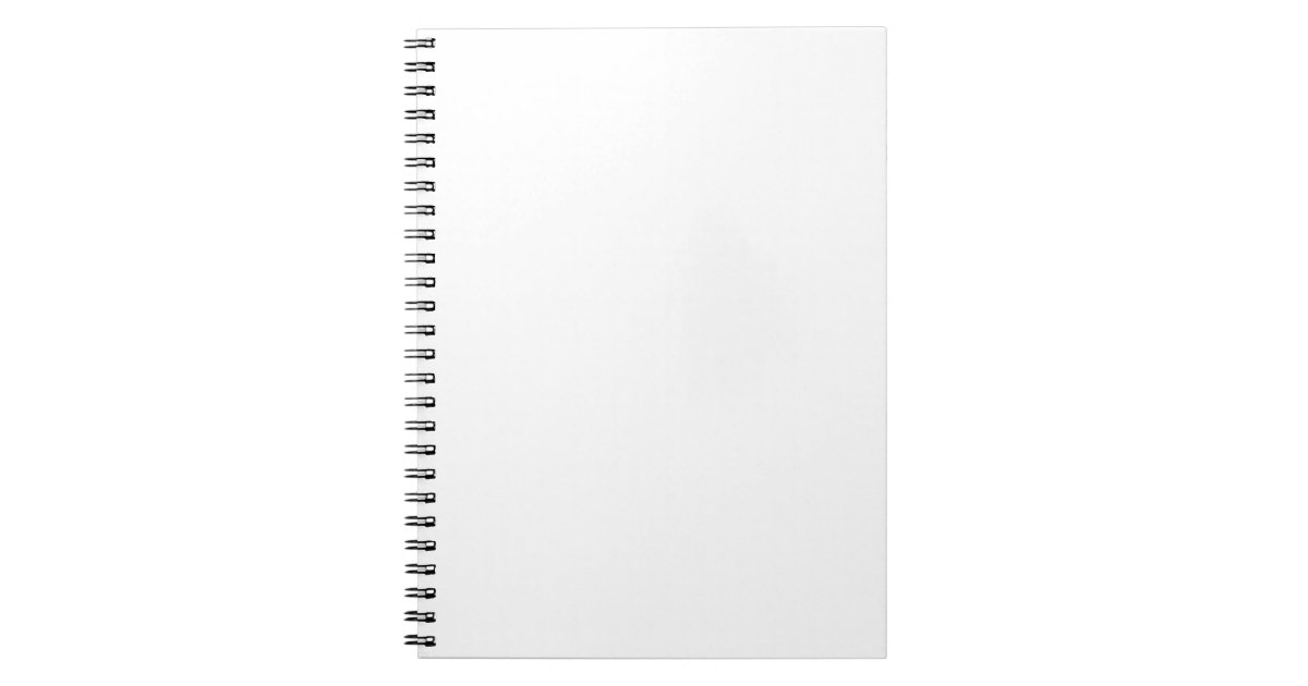 Only White Modern Solid Color Background Notebook Zazzle