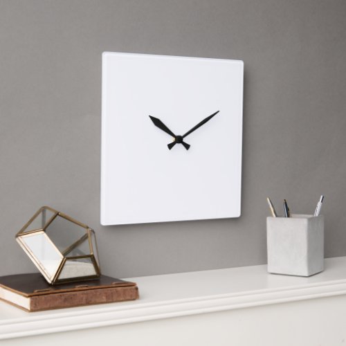 Only white modern solid color OSCB26 Square Wall Clock