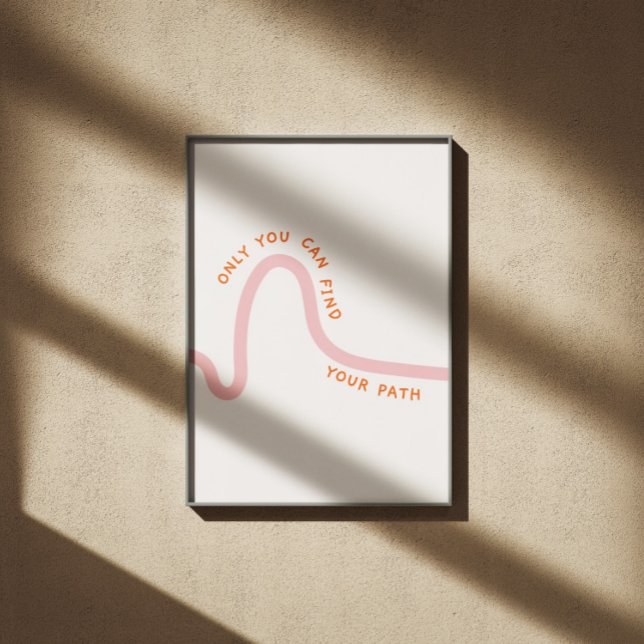 Only you can find your path inspiring quote poster (Creator Uploaded)
