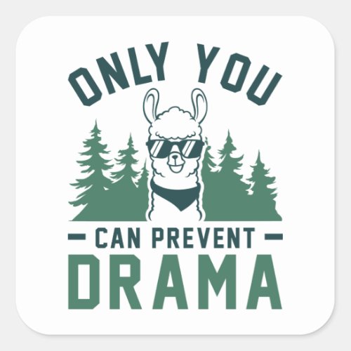 Only You Can Prevent Drama Square Sticker