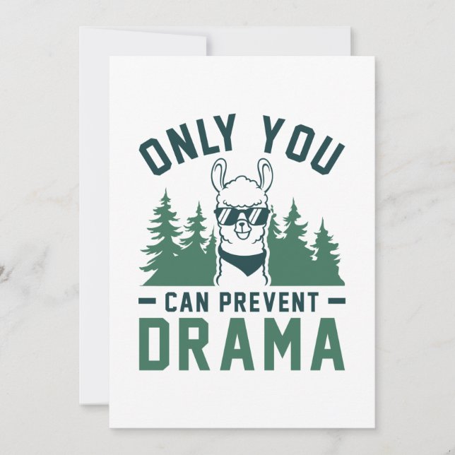 Only You Can Prevent Drama Thank You Card (Front)