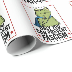 Only you Can Prevent Facism Democratic USA Patriot Wrapping Paper