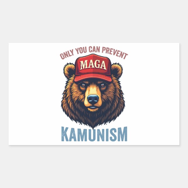 Only You Can Prevent Kamunism Harris  Rectangular Sticker (Front)