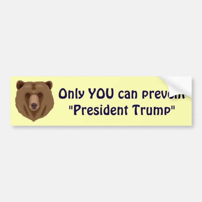 Only YOU can prevent "President Trump" Bumper Sticker (Front)
