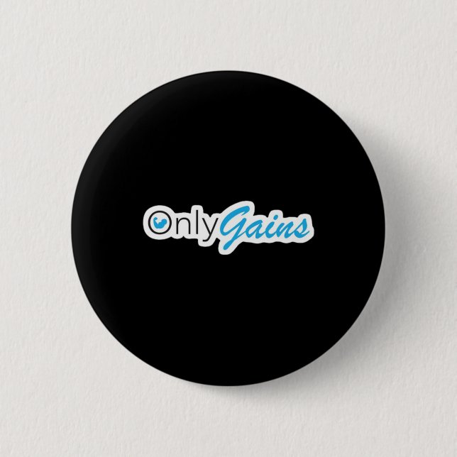 Onlygains Workout Bodybuilding Weightlifting Desig Button (Front)
